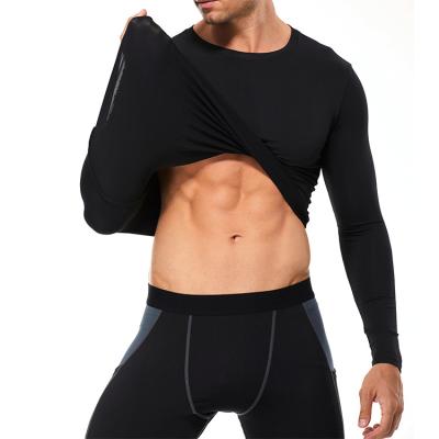 China Mens Long Sleeves Clothes Tops Breathable Pro Solid Color Professional Close Fit Exercise for sale