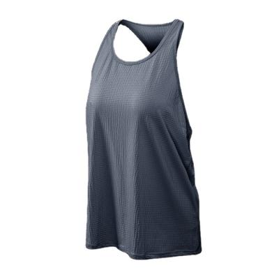 China New Women's Sports Shirt Breathable Loose Yoga Vest Ice Fitness Breathable Tops Sexy Running Nylon Sense for sale