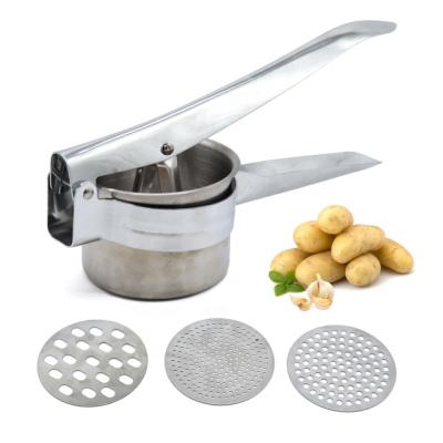 China Replaceable Stainless Steel Garlic Food Grade RTS Potator Crusher Press Potator Potator with Professional Three Blades Tool for sale