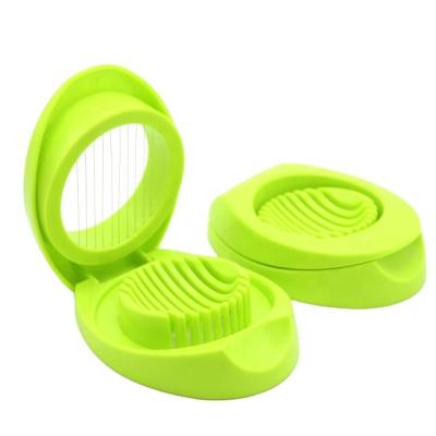 China Sustainable Food Grade Stainless Steel Wires Plastic Egg Slicer Cutter Egg Slicer for sale