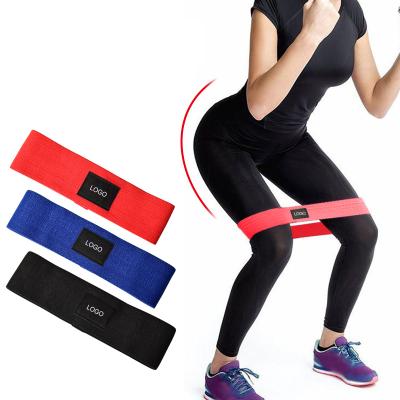 China Custom Booty Train Workout Cloth Fitness Resistance Bands Hip Practice Spandex Cloth Resistance Loop Bands For Women for sale