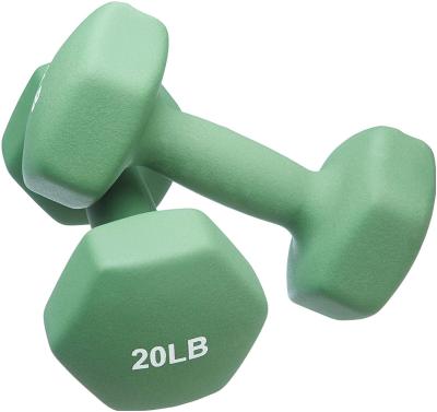 China Fit Body Woman Coated Gym Equipment Color Rubber Hex Coated Dumbbell Customized Colored Vinyl Coated Dumbbell for sale