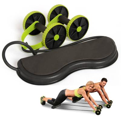 China Multifunctional Full Body Train Exercise Roller Wheel ABS Wheel Ab Wheel Double Wheel Abdominal Muscle Abdominal Equipment for sale