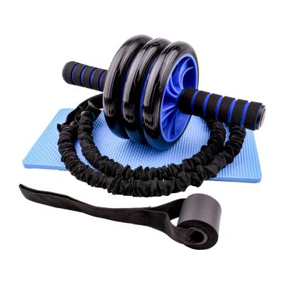 China Plastic PP PVS Steel Pipe Foam Yoga PVC Wheel Roller Abdominal Exercise Fitness Power Equipment Wheel Roller for sale