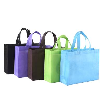 China Waterproof Promotional Multicolor Nonwoven Reusable Non Woven Bag Tote Bag For Shopping for sale