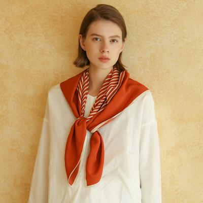 China Medium High Quality Silk Lady Summer Scarf Digital Printing Women Scarves Double Sided Silk Scarves for sale