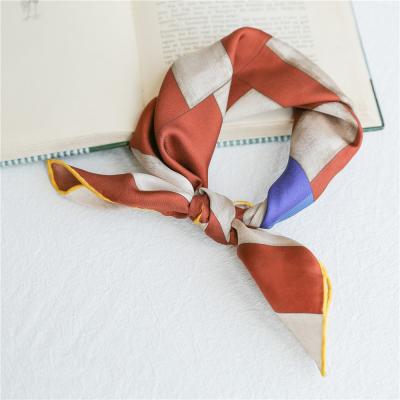 China Fashion Short Silk Scarf Women's Small Square Silk Scarves Fashion Scarf Wholesale New Arrival for sale