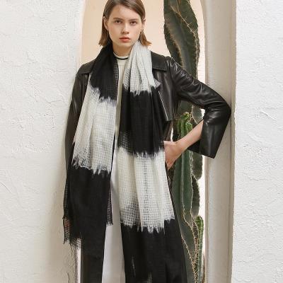 China Relaxation Low Price Winter Cashmere Wool Scarf Pure Color Scarf With Tassel Scarf for sale