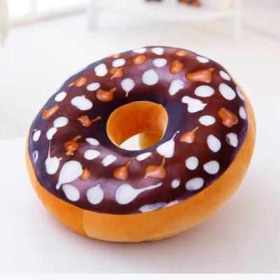 China Donut Anti-Decubitus Decorative Round Pillow Felt Custom Digital Printing Cushion for sale