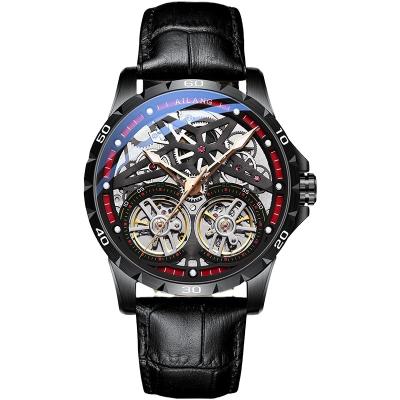 China Water Resistant Dropshipping OEM Men Fashion Watches Double Tourbillon Self-wind Automatic Mechanical Luxury Watch Waterproof Sports Wristwatch for sale