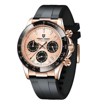 China Auto date new PAGANI DESIGN Japan VK63 date custom logo quartz watches men gold wristwatch automatic chronograph luxury waterproof relogio for sale