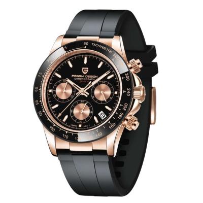 China Brand PAGANI 1664 Date Sapphire Glass Sports Watch Luxury Masculino Relogio Masculino Chronograph Watch Men Automatic Quartz Top Rubber Wristwatch for sale