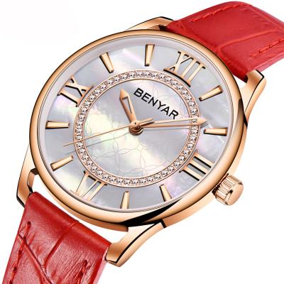 China 2020 BENYAR Minimalist Woman Seiko Movement Waterproof Quartz Watch Water Resistant Fashion Leather Luxury Women Watch Dropshipping for sale