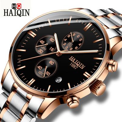 China HAIQIN Chronograph Mens Watches Military Chronograph Army Watch Luxury Brand Sports Waterproof Wristwatch Quartz Watch For Men Drop Shipping for sale