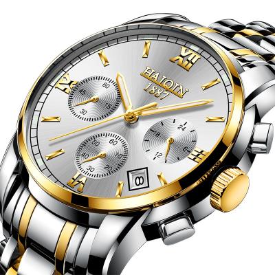 China HAIQIN Chronograph Watches Mens Chronograph Wristwatches Relogio Military Masculino Mens Wrist Watches Analog Sport Watch Men for sale