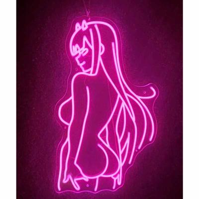 China Wedding Led Neon Flex Light Sign For Home Room Wall Decor Kawaii Anime Neon Sign Zero Cute Aesthetic Anime Two for sale