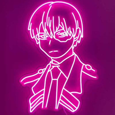 China Wedding Led Neon Flex Light Sign For Home Room Wall Decor Kawaii Anime Todoroki Aesthetic Cute Neon Sign Anime for sale