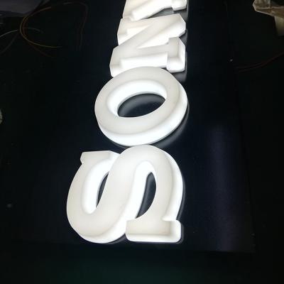 China Shop front moving store led indoor sign panel lights apple logo 3d acrylic wall light up word siganges for sale