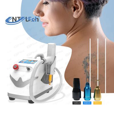 China Pigment removal three heads carbon skin skin nd yag laser tattoo removal machine portable picosecond for sale