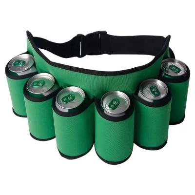 China Custom Multicolor Sports Fanny Pack Waterproof 6 Bottles 6 Beer Capacity Pouch Rubber Fanny Pack Neopre Material Cover Suitable for sale