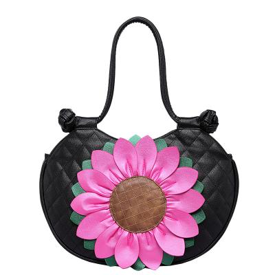 China Sunflower Waterproof Flower Handbag Sun Wind Bag Ethnic Lady Wholesale Bag for sale