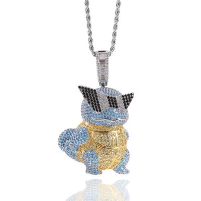 China Fashion CLASSIC Cool Disco Set Full Diamond Tortoise Jony Cartoon Hop Hip Pendant Jewelry for sale