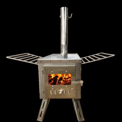 China Multi-function stainless steel portable camping wood bunning stove for bell tent india tipi tents for sale