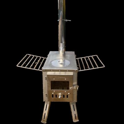 China Backpacking Wood burning stove with long pipe for  tent for sale