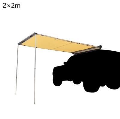 China Waterproof. DANCHEL OUTDOOR 2x2m 4x4 suv 420D oxford car side awning tent grey khaki for sale