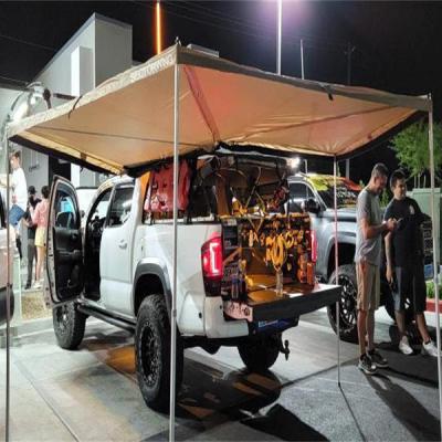 China Outdoor Activities SECTORWING 2.5M Suv Car Sector Awning 270 degree Side Awnings for vehicles of textile or synthetic materials Camping Traveling for sale