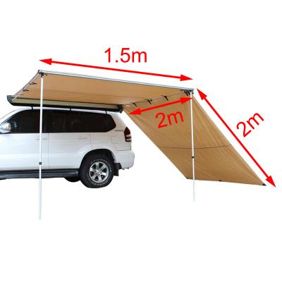 China Sunshade or rain protection DANCHEL OUTDOOR 1.5*2m Car Side SUV Awning with 2*2m side wall front extension wall car roof top tent for sale