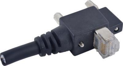 Κίνα RJ45 κάθετο καλώδιο Gigabit Ethernet/βιομηχανικό καλώδιο Ethernet καμερών GigE με τις βίδες προς πώληση