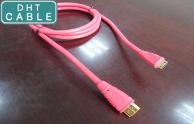 Cina Assemblaggi cavi modellati abitudine rosa ad alta velocità HDMI un tipo maschio al maschio di tipo C in vendita