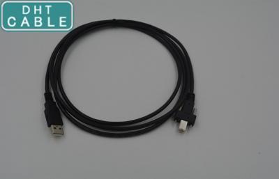 중국 나사 자물쇠 USB 2.0 공장 기계를 위한 A에서 B 장치 케이블 10ft 까만 색깔 판매용