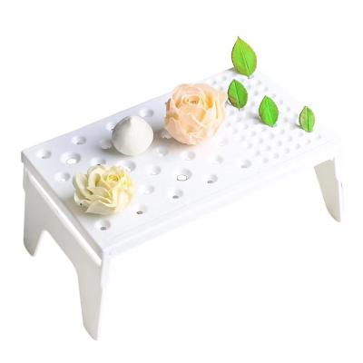 China Lixsun Viable Cake Fondant Flower Drying Plastic Folding Stand Holder Rack Cake Decorating Baking Tool for sale