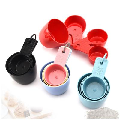 China Lixsun viable 4PCS 300ML plastic measuring cup and 200ML set for cooking tools for sale