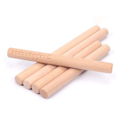 China Lixsun Viable Wooden Pellet Rolling Pin With Measurement for sale