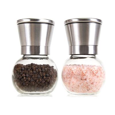 China Viable Stainless Steel and Lixsun Bottles Food Grade Glass Manual Pepper Grinder for sale