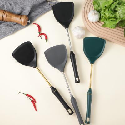 China High Quality Silicone Kitchen Utensil Kitchenware Accessories Viable Tools Non-Stick Cooking Silicone Scraper Heat Resistant Spatula for sale