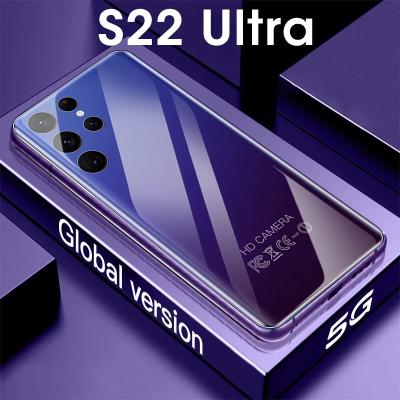 China Dual SIM Card New S22+ Ultra Smartphone 7.3 Inch 16GB+512GB 6800mAh 48MP 5G Network Unlocked Cell Phones Global Version for sale