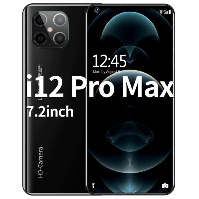 China Dual SIM Card Hot Newest I12 Pro 12GB +512GB Smartphone 7.2Inch AMOLED Max Screen Android 10 5G Wifi Phone With Face Fingerprint Unlocked for sale