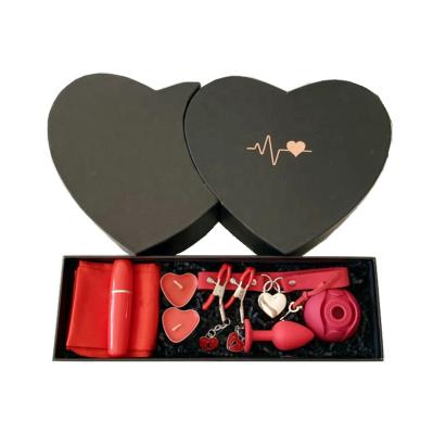 China BDSM Set Rose Sucking Love Nipple Clip Mini Vibrator Eyes Mask SM Beginner Sex Toys Love Set Gift Box for sale