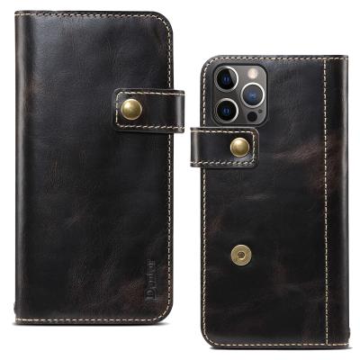 China Anti-fall Retro Leather Cell Phone Case For Apple iPhone 13 Pro / iPhone 13 Pro Max for sale