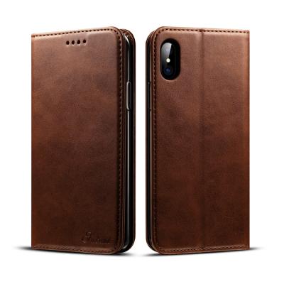 China With Innovative Stand Flip Leather Mobile Phone Case Main Card Holder Phone Case For Apple iPhone X for sale