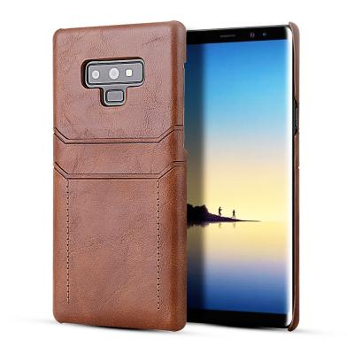 China With 2 Credit Card Slots Premium Leather Phone Cover For Samsung Note 9 OEM Logo Service Is Available for sale