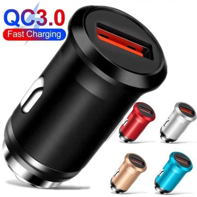 China Quick Black QC3.0 USB Car Charger 3.0 USB Car Charger OEM and ODM order available for sale