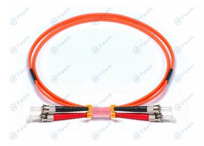 China ST To ST Duplex Patch Cord Optical Fiber LSZH Cable 0.35dB Insertion Loss Durable for sale