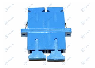 China Telecom Blue SC Fiber Optic Adapter Easy Operate For Data Processing Networks for sale