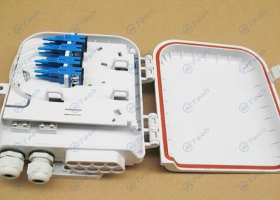 China SC PLC Splitter FTTH Distribution Terminal Box 8 Port Indoor High Impact Plastic Material for sale