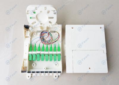 China 8 Cores FTTH Splitter Box White Color Size 190 X 126 X 46mm Net Weight 0.3kg for sale